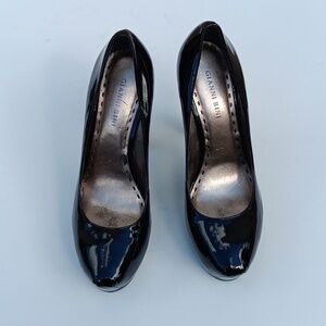 GIANNI BINI Desirre Black Patent Leather Women's High  Heels - 9M
